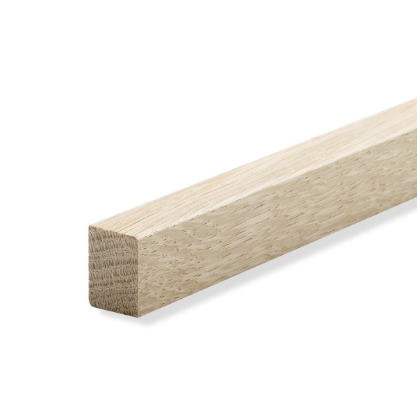 Vorsatzleiste Deck- Abschluss- Sockelleiste Eiche ROH Massivholz 20x15x2300mm