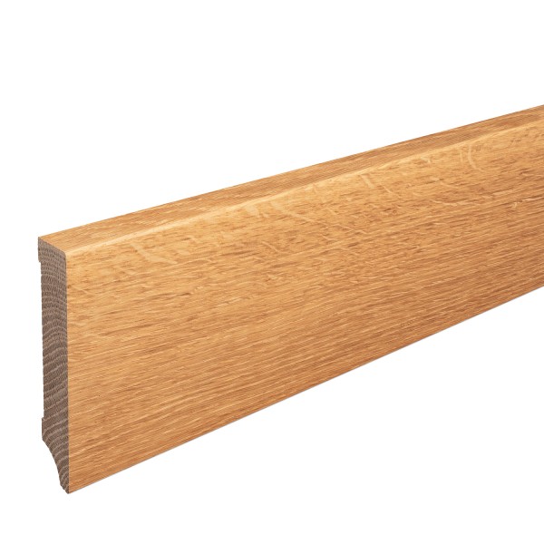 Sockelleiste Massiv Holz Eiche natur lackiert Weimarer Profil Modern 100mm