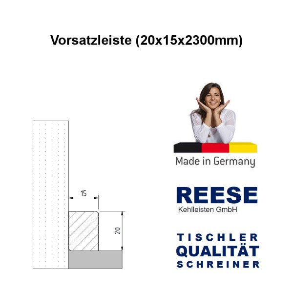 Vorsatzleiste Deck- Abschluss- Sockelleiste MDF Dunkelgrau Folie 20x15x2300mm