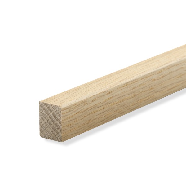 Vorsatzleiste Deck- Abschluss- Sockelleiste Eiche LACK Massivholz 20x15x2300mm